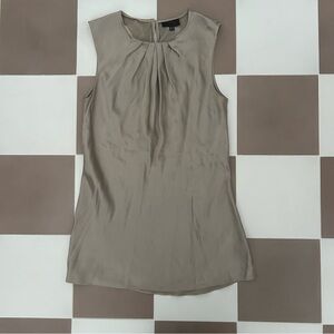 Pure Collection 100% Silk Gray Sleeveless Top Size 4